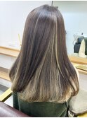 くびレイヤー グレーベージュ 白髪染め 白髪ぼかし 髪質改善