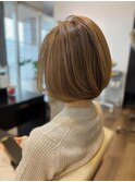 ナチュラルハイライト♪お洒落ボブスタイル
