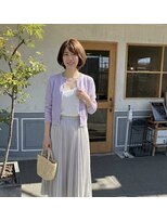 アーティス(Artice)&nbsp;大人可愛い「小顔ひし形ボブ」× 透明感艶ベージュ