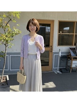 アーティス(Artice) 大人可愛い「小顔ひし形ボブ」× 透明感艶ベージュ