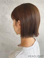 クラン バイ ヘッドライト 栄店(clan by HEADLIGHT)&nbsp;ブラウンベージュ×切りっぱなしボブ