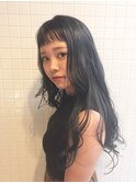 ダークブルー×オン眉