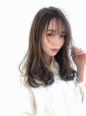 大人の韓国ヘア☆シースルーバングシアーグレージュヨシンモリ
