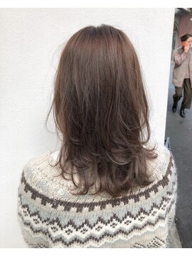 モルニ(MORNI) ショコラブラウン_マロンベージュ Aラインボブ かきあげ