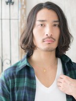 トニーアンドガイ メン 与野駅前店(TONI&GUY MEN)&nbsp;グレージュカラーのワイルドランダムゆる巻きロングf与野