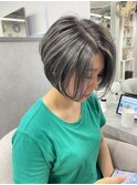 ショート ブリーチカラー ショートボブ