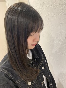 アッシュ 仙川店(Ash) ロング 顔周りハイレイヤー 髪質改善トリートメント 縮毛矯正