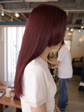 ヨー(Yoh-) 【ハイトーンロング/佐々木慧介】レッド/ダブルカラー/ロング