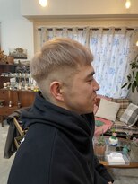 チャプター 問屋町(chapter)&nbsp;メンズハイトーンケアブリーチミルクティーベージュクロップヘア