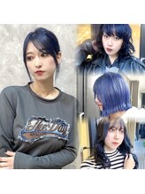 スタイリスト／ぶるみ（境美夏)【青髪／寒色系カラー／ブルーカラー】ブリーチあり無し青髪が得意です！！