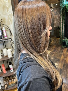 ヘアー クリエイト カルバリ(HAIR CREATE Calbari) ロングレイヤー×ミルクティーブラウン