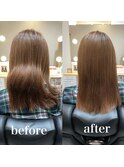  髪質改善ヘアエステ　ロング　白髪染め　30代、４０代、２０代
