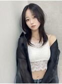 本格韓国ヘア/ミディアムレイヤー/ハッシュカットZina福岡天神