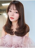 ANGELICA 秋カラー レイヤーカット マロンブラウン