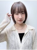 逆三角形 ミニボブ 切りっぱなしボブ　M20250925