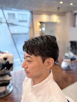 ゼロスバーバー(0's BARBER SHOP)&nbsp;小顔効果◎フェザーパーマ×シャドウパーマ黒髪OK