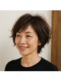 ミセスエアリーショートボブ　20代 30代 40代 50代 60代髪質改善