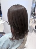 インナーカラー◎ベージュピンクヘア**くびれミディヘア