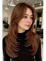 リコヘアー(LiCO HAIR)&nbsp;那覇/イメチェン/ピンクベージュ/アンブレラカラー/前髪