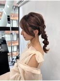 小顔ひし形 レイヤーカット 透明感カラー