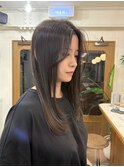 透明感カラー/アッシュブラウン/フロントレイヤーカット/恵比寿