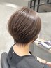 ショート・ボブスタイル+白髪ぼかしカラー+トリートメント