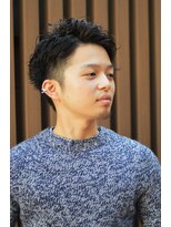 マティス 表参道(matiz)&nbsp;黒髪ツーブロック×アップバング