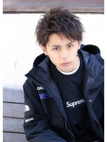 ネイビー(NAVY)&nbsp;ハイクオリティ ウェーブワイルドアップバング ストリートラフ