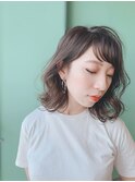 大人ボブ×モカグレージュ