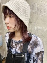 イデア(idea) 【ミディアムウルフ×バーカンディーカラー】ヘアスナップ・山下