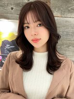 アイヴィー(IVY)&nbsp;顔まわりカット シースルーバング マロンブラウン くびれミディ