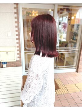 ヘアースイッチ(HAIR SWITCH) 切りっぱなしボブ×バイオレットピンクカラー