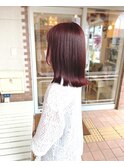 切りっぱなしボブ×バイオレットピンクカラー