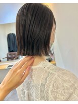 ネウィ ジャム 町田(newi JAM)&nbsp;ワンレンボブ前下がりショート内巻きワンカール鎖骨ミディアム