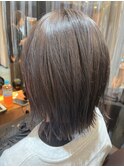 ミディアム/ショート/グレージュ/外ハネ[大島駅/大島駅/]