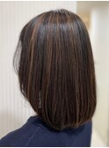 白髪ぼかしハイライト/大人女性/40代/50代/60代