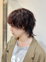 コル サッポロ(col sapporo)&nbsp;パーマののこりを生かしたレッドカラーウルフ