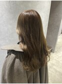 アッシュベージュで透け感カラー☆