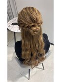ハーフアップお団子♪