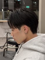 センターパートニュアンスパーマ韓国カルマパーマコンマヘア