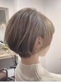丸みショート/ニュアンスカラー/シルキーベージュ