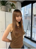 髪質改善ストレート/ブリーチなしカラー