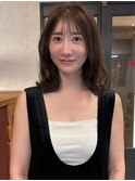 アッシュベージュ 顔周りカット 髪質改善 くびれヘア 20代