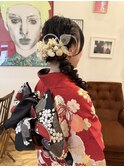 1/12 成人式 ヘアセット 編み下ろし【千代田彩夏】