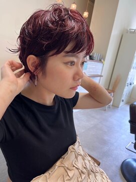 ハイレート ウニクス川越店(Hairate) 【Hairate本川越】ベリーショート×レッドカラー