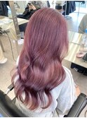 原宿ピンクベージュレイヤーカットケアブリーチミルクティー前髪