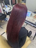 アジールヘア 所沢プロペ通り店(agir hair) ワインレッド ブリーチカラー
