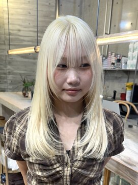 ヲタク 渋谷 代官山 恵比寿(wotaku.) ホワイトブロンド抜きっぱなしブロンドハイトーンブリーチのみ