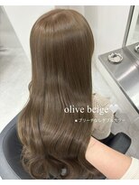 Valone Tokyo レイヤーカット/韓国ヘア/髪質改善【12/1NEW OPEN（予定）】&nbsp;ba20691_ブリーチなしダブルカラーオリーブ透明感カラー韓国ヘア