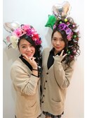 文化祭ヘアセット(^^♪